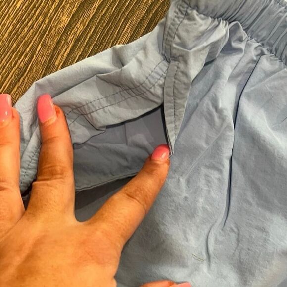 Columbia Vintage Mens Nylon Hiking Shorts High Rise Elastic Waist Blue Size M - Picture 4 of 7